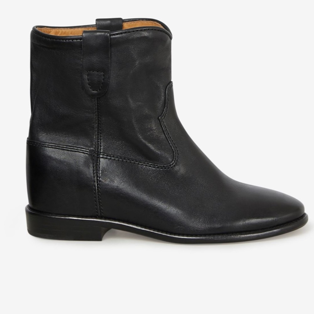 Isabel Marant Cluster Leather Hidden Wedge Ankle Boots - Picture 2 of 16